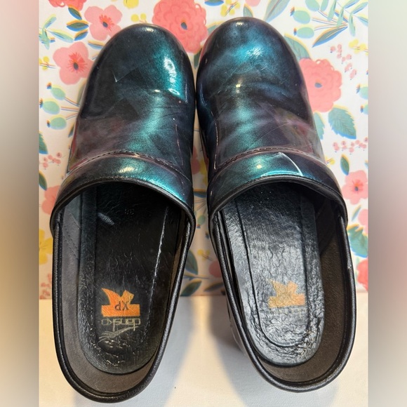 Dansko Professional Clog Petrol Patent Leather Iridescent EU 38 / Women’s US 7.5 - Picture 6 of 7